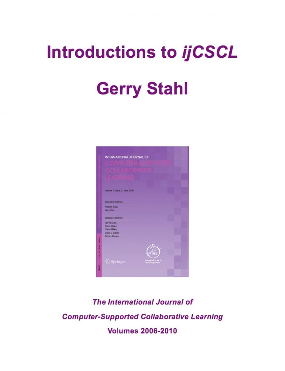 Big bigCover of Introductions to ijCSCL
