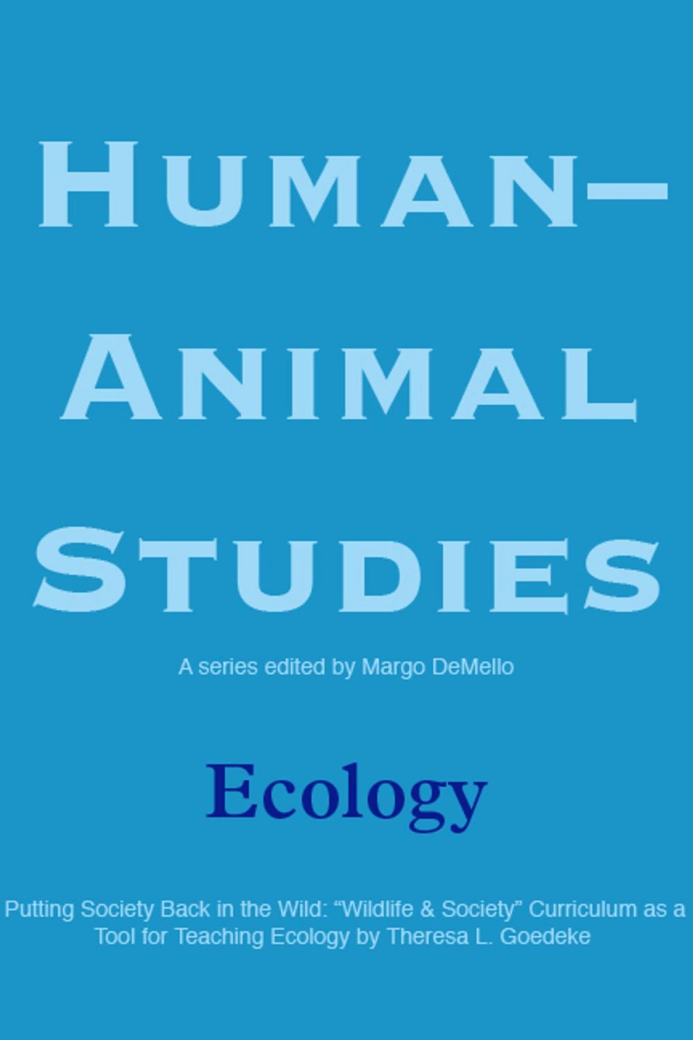 Big bigCover of Human-Animal Studies: Ecology