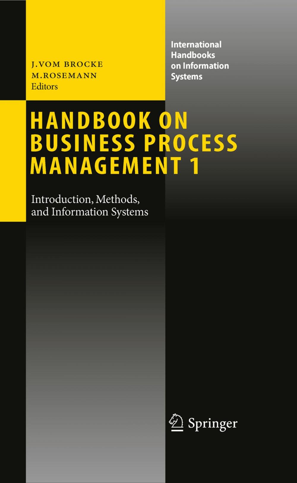 Big bigCover of Handbook on Business Process Management 1