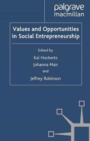 Cover of the book Values and Opportunities in Social Entrepreneurship by D. Wolf