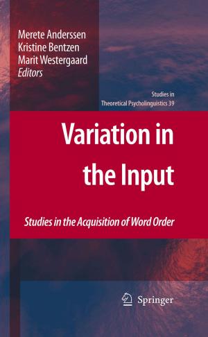 Cover of the book Variation in the Input by Jessica Feng Sanford, Hosame Abu-Amara, William Y Chang