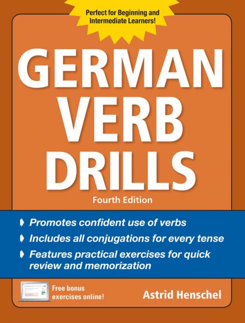Cover of the book German Verb Drills, Fourth Edition by Astrid Henschel, McGraw-Hill Education