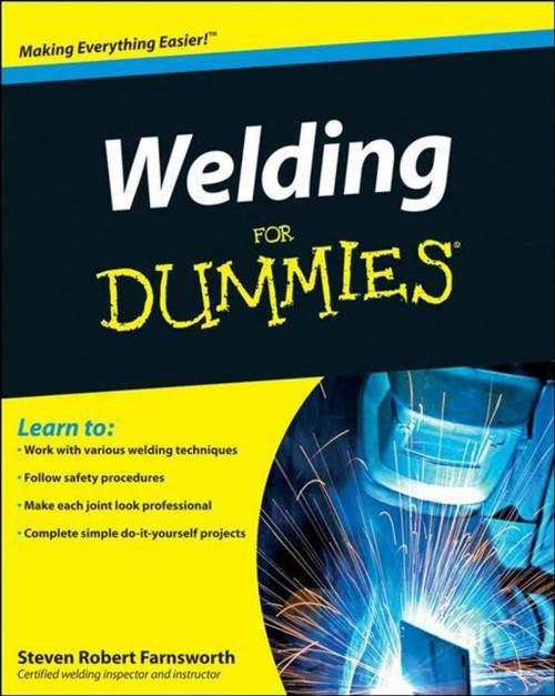 Cover of the book Welding For Dummies by Steven Robert Farnsworth, Wiley