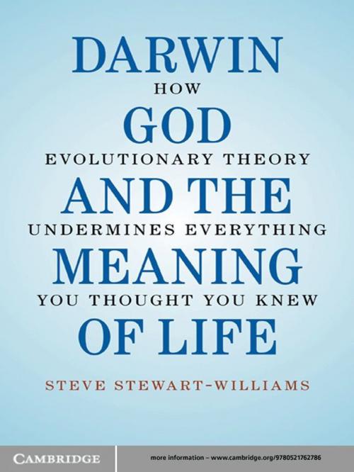 Cover of the book Darwin, God and the Meaning of Life by Steve Stewart-Williams, Cambridge University Press
