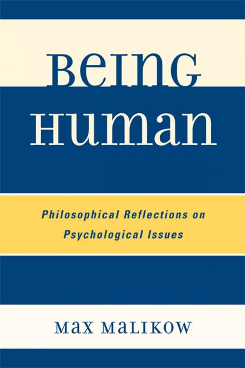 Cover of the book Being Human by Max Malikow, Hamilton Books