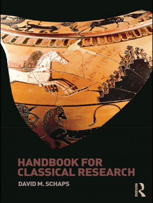 Cover of the book Handbook for Classical Research by David M. Schaps, Taylor and Francis