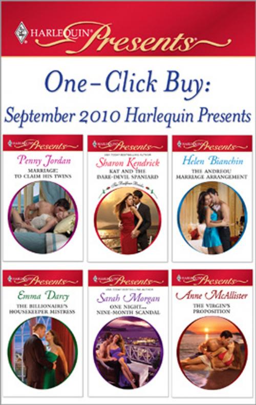 Cover of the book One-Click Buy: September 2010 Harlequin Presents by Penny Jordan, Sharon Kendrick, Helen Bianchin, Emma Darcy, Sarah Morgan, Anne McAllister, Harlequin