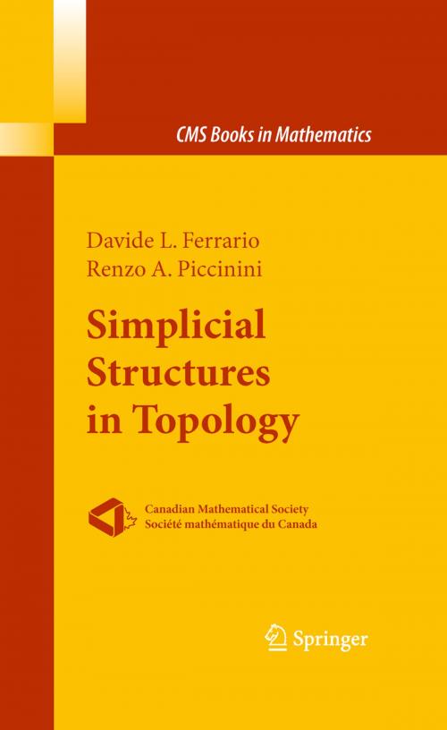Cover of the book Simplicial Structures in Topology by Davide L. Ferrario, Renzo A. Piccinini, Springer New York