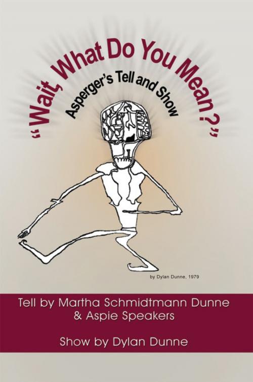 Cover of the book ''Wait, What Do You Mean?'' by Martha Schmidtmann Dunne, Aspie Speakers, Xlibris US