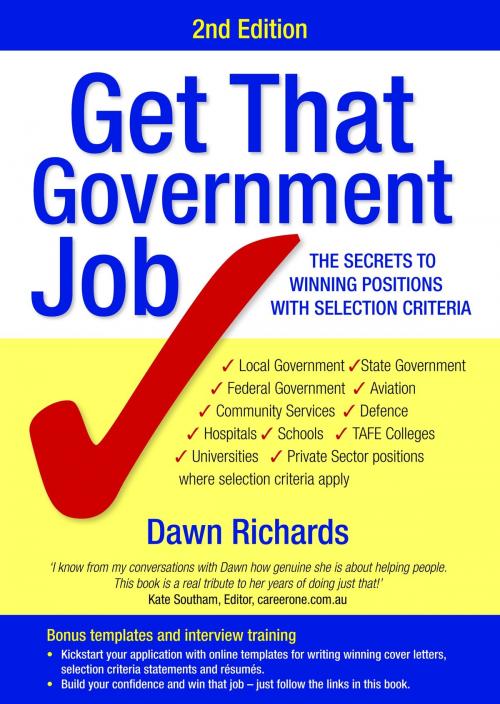 Cover of the book Get that Government Job by Dawn Richards, Woodslane Press
