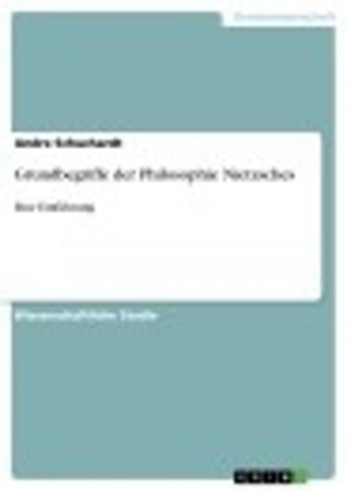 Cover of the book Grundbegriffe der Philosophie Nietzsches by Andre Schuchardt, GRIN Verlag