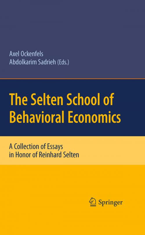 Cover of the book The Selten School of Behavioral Economics by , Springer Berlin Heidelberg