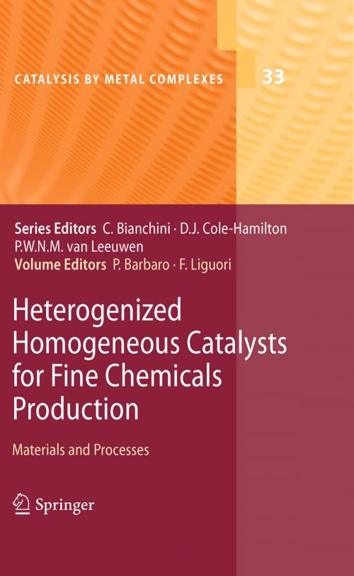 Cover of the book Heterogenized Homogeneous Catalysts for Fine Chemicals Production by , Springer Netherlands