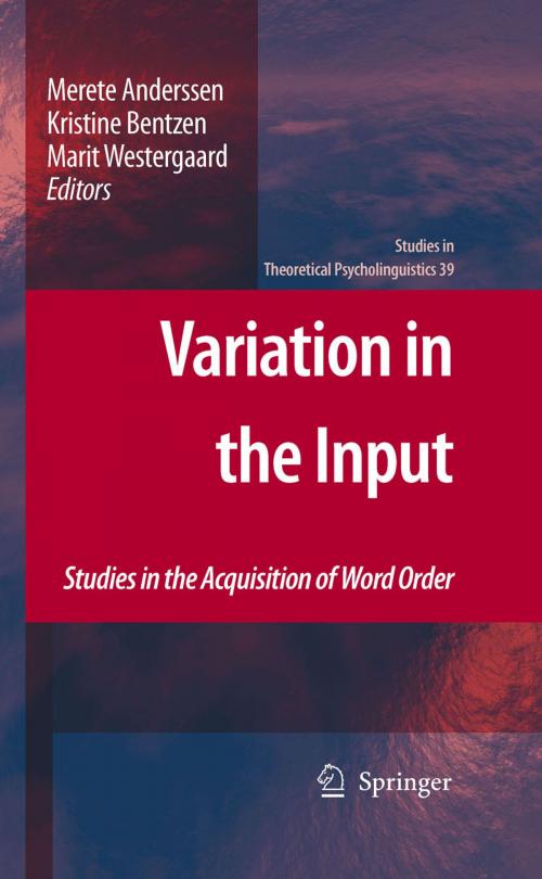 Cover of the book Variation in the Input by , Springer Netherlands