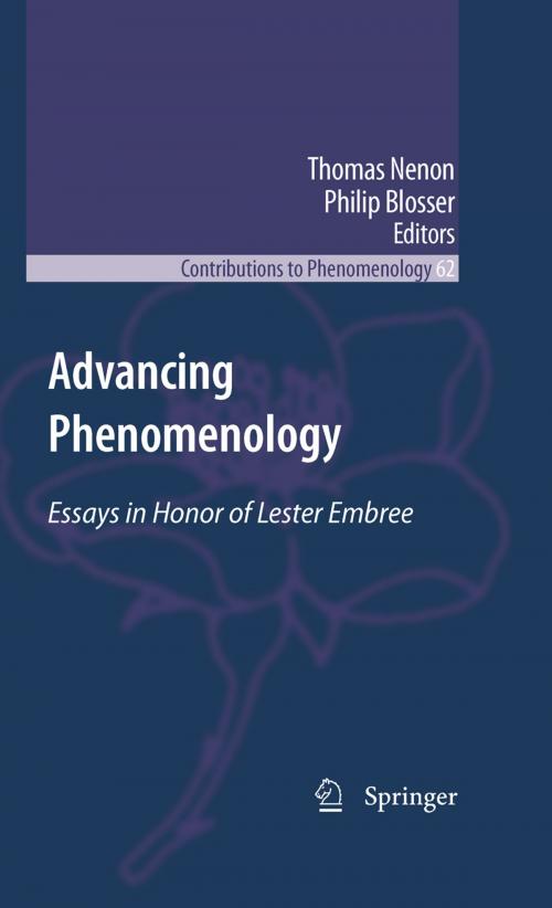 Cover of the book Advancing Phenomenology by , Springer Netherlands