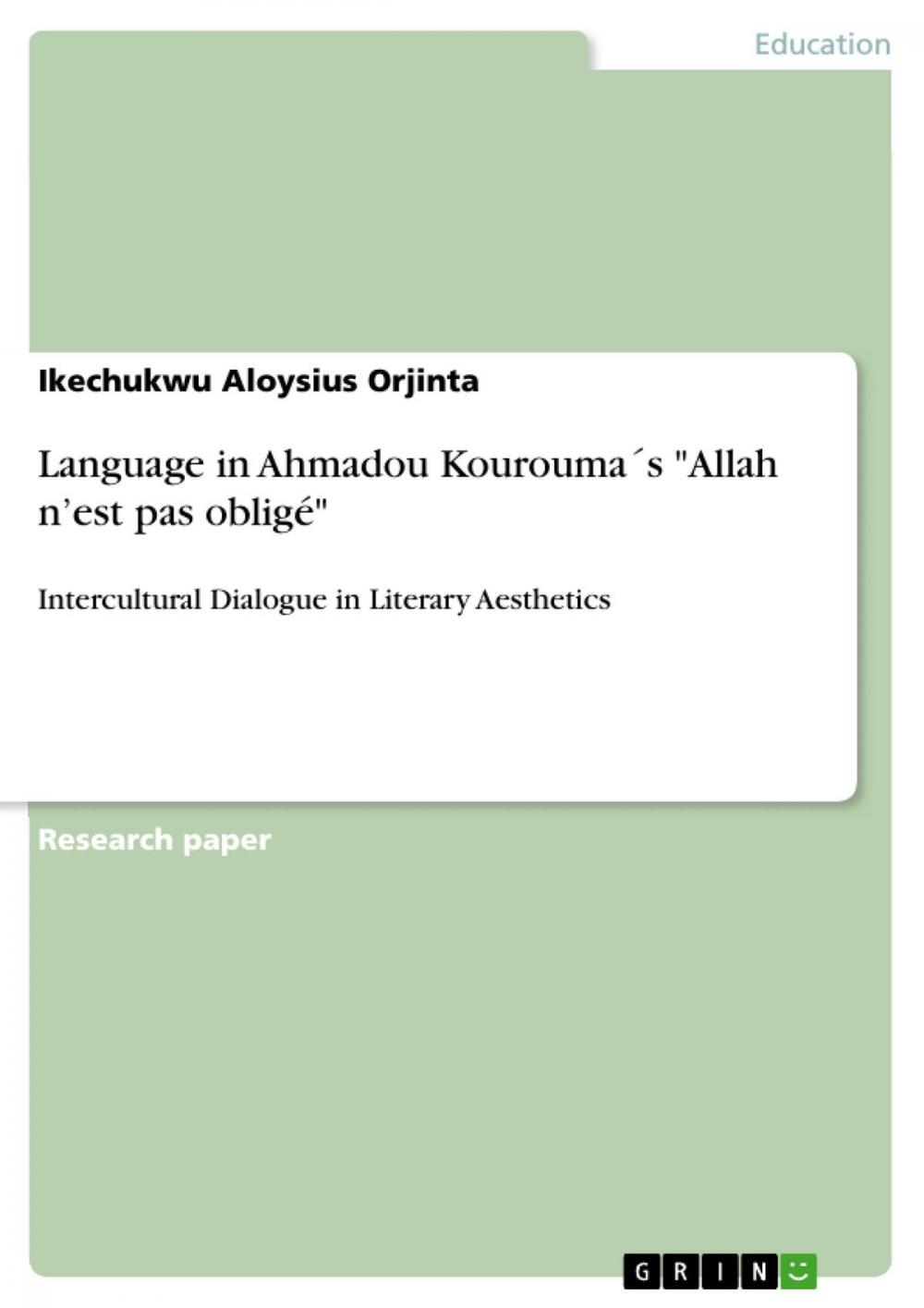Big bigCover of Language in Ahmadou Kourouma´s 'Allah n'est pas obligé'