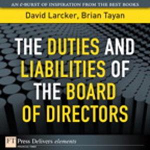 Book cover of The Duties and Liabilities of the Board of Directors