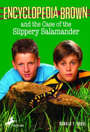 Book cover of Encyclopedia Brown and the Case of the Slippery Salamander