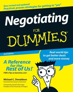 Cover of the book Negotiating For Dummies by Audrey Pavia, Kate Gentry-Running