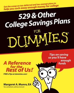 Cover of the book 529 and Other College Savings Plans For Dummies by Bo Zhang, Dongyuan Qiu