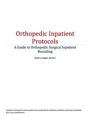 bigCover of the book Orthopedic Inpatient Protocols by 