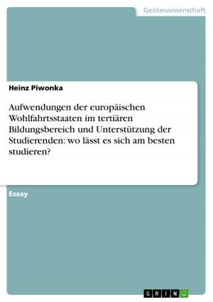 Cover of the book Aufwendungen der europäischen Wohlfahrtsstaaten im tertiären Bildungsbereich und Unterstützung der Studierenden: wo lässt es sich am besten studieren? by Niclas Dominik Weimar
