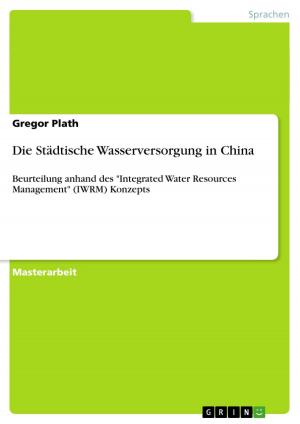 Cover of the book Die Städtische Wasserversorgung in China by Kerstin Schulze