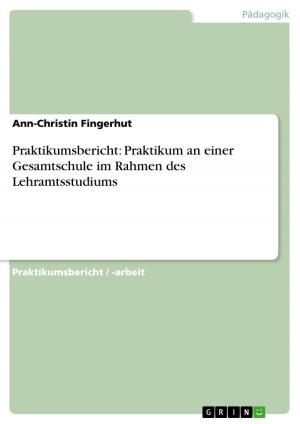 Cover of the book Praktikumsbericht: Praktikum an einer Gesamtschule im Rahmen des Lehramtsstudiums by Martin Fett