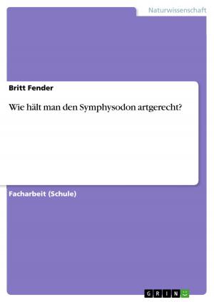 Cover of the book Wie hält man den Symphysodon artgerecht? by Daniel Lehmann