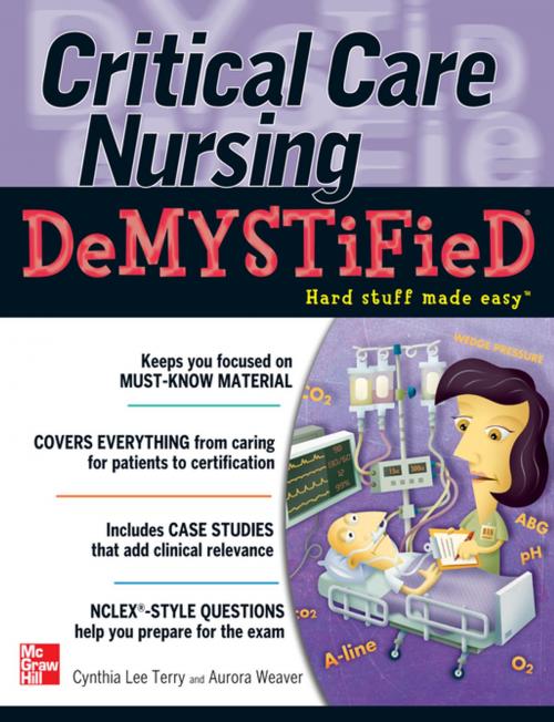 Cover of the book Critical Care Nursing DeMYSTiFieD by Aurora Weaver, Cynthia L. Terry, McGraw-Hill Education