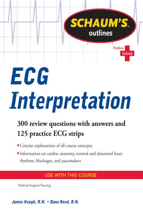 Cover of the book Schaum's Outline of ECG Interpretation by Jim Keogh, Dana Reed, McGraw-Hill Education