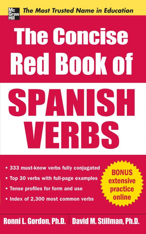 Cover of the book The Concise Red Book of Spanish Verbs by Ronni L. Gordon, David M. Stillman, McGraw-Hill Education