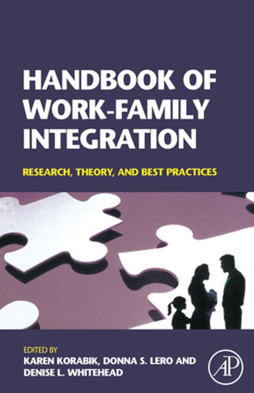 Cover of the book Handbook of Work-Family Integration by , Elsevier Science