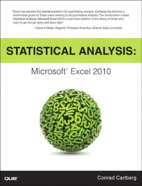 Cover of the book Statistical Analysis: Microsoft Excel 2010 by Conrad Carlberg, Pearson Education