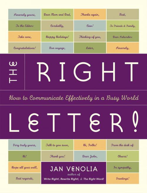 Cover of the book The Right Letter by Jan Venolia, Potter/Ten Speed/Harmony/Rodale