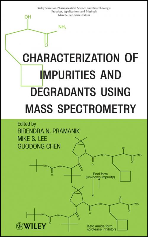 Cover of the book Characterization of Impurities and Degradants Using Mass Spectrometry by Guodong Chen, Wiley