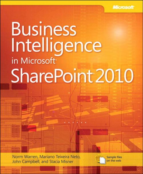 Cover of the book Business Intelligence in Microsoft SharePoint 2010 by Norm Warren, Mariano Neto, John Campbell, Stacia Misner, Pearson Education