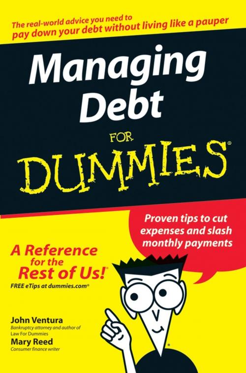 Cover of the book Managing Debt For Dummies by John Ventura, Mary Reed, Wiley
