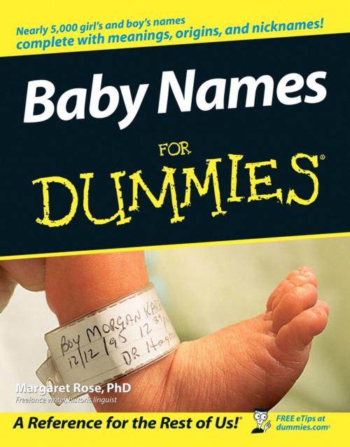 Cover of the book Baby Names For Dummies by Margaret Rose, Wiley