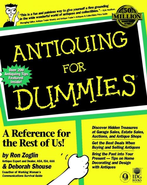 Cover of the book Antiquing For Dummies by Ron Zoglin, Deborah Shouse, Wiley