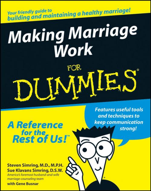 Cover of the book Making Marriage Work For Dummies by Sue Klavans Simring, Steven Simring, Wiley