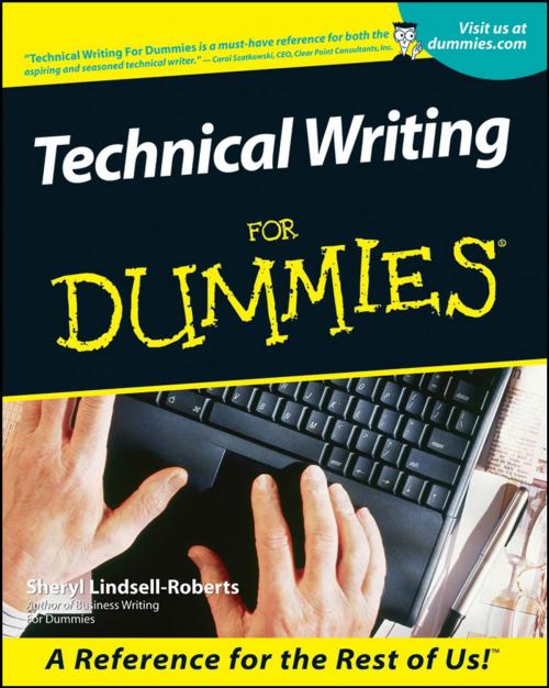 Cover of the book Technical Writing For Dummies by Sheryl Lindsell-Roberts, Wiley