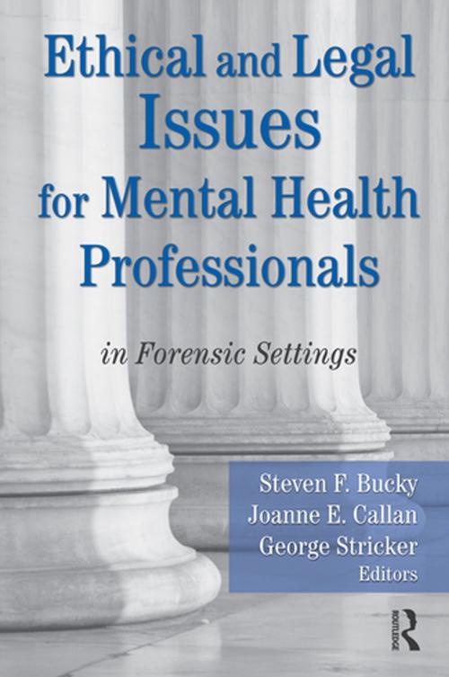 Cover of the book Ethical and Legal Issues for Mental Health Professionals by , Taylor and Francis