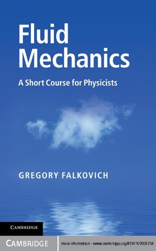 Cover of the book Fluid Mechanics by Professor Gregory Falkovich, Cambridge University Press