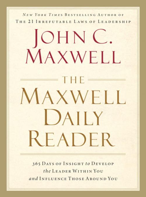 Cover of the book The Maxwell Daily Reader by John C. Maxwell, HarperCollins Leadership