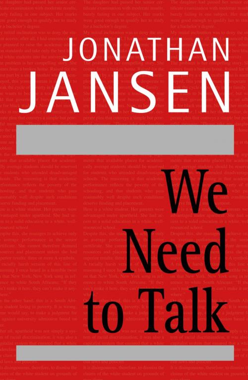 Cover of the book We Need to Talk by Jonathan Jansen, Bookstorm