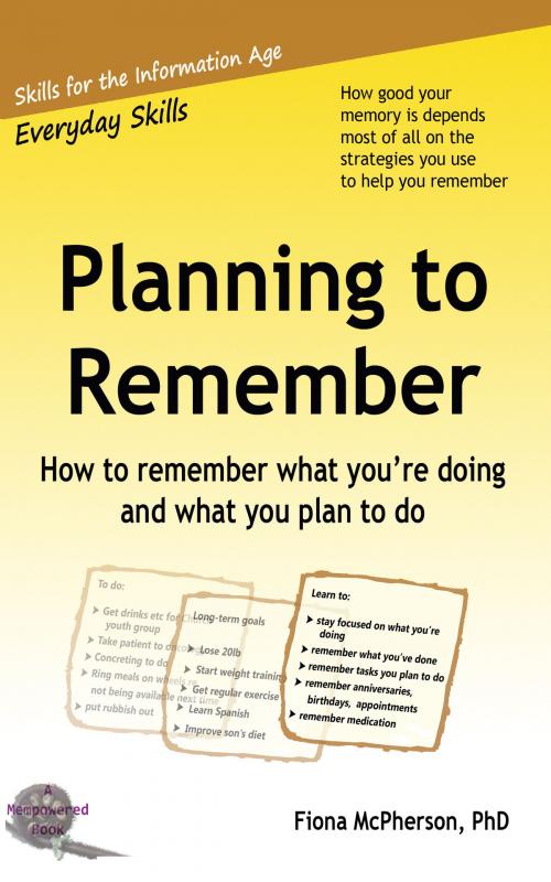 Cover of the book Planning to Remember by Fiona McPherson, Wayz Press