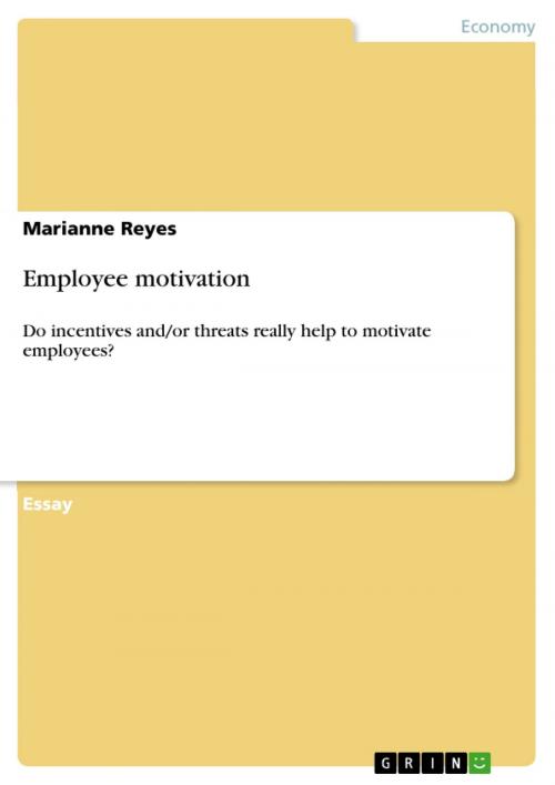 Cover of the book Employee motivation by Marianne Reyes, GRIN Publishing