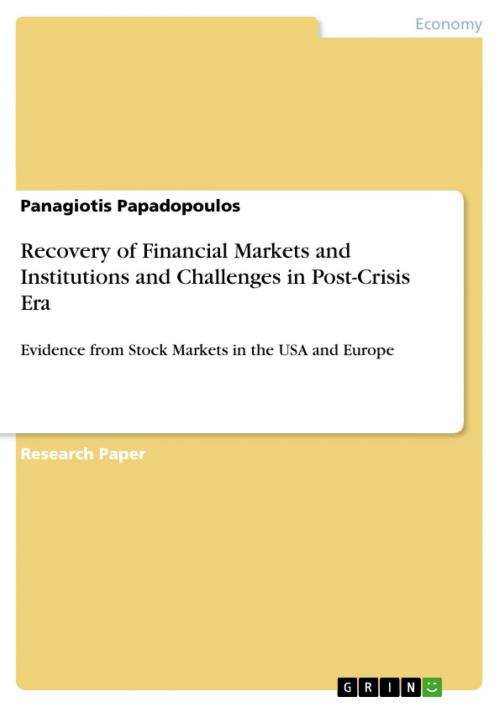 Cover of the book Recovery of Financial Markets and Institutions and Challenges in Post-Crisis Era by Panagiotis Papadopoulos, GRIN Publishing