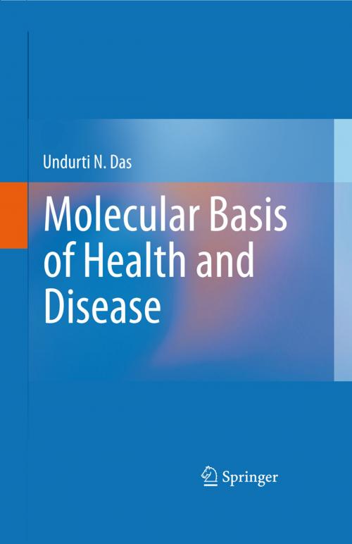 Cover of the book Molecular Basis of Health and Disease by Undurti N. Das, Springer Netherlands